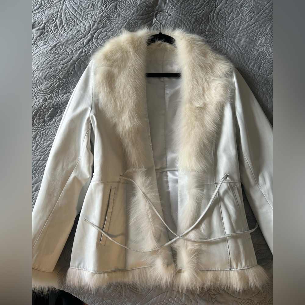 Leather Jacket with fur